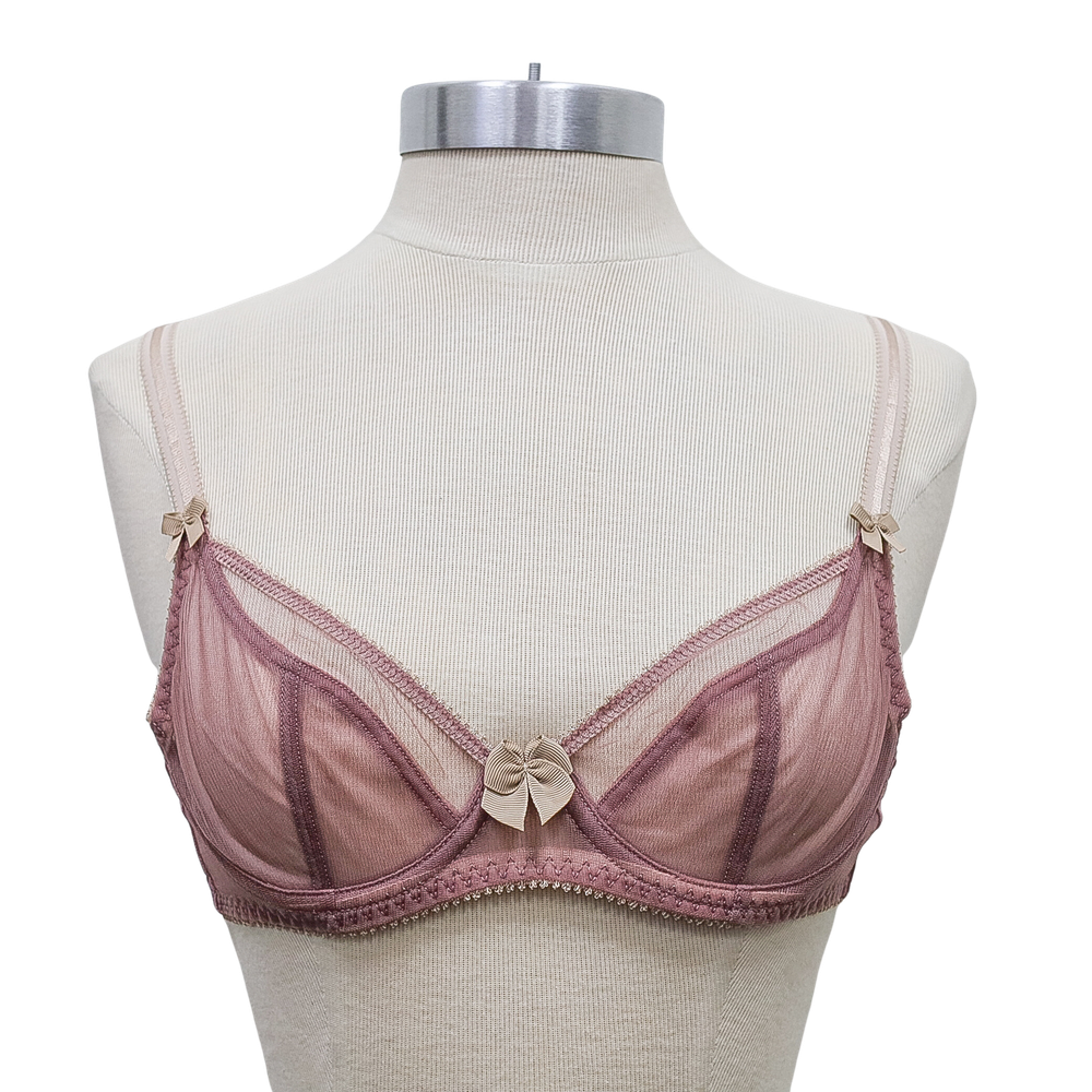 Claudette Dessous Mesh Full Coverage Bra CD2000 Twilight Matchstick