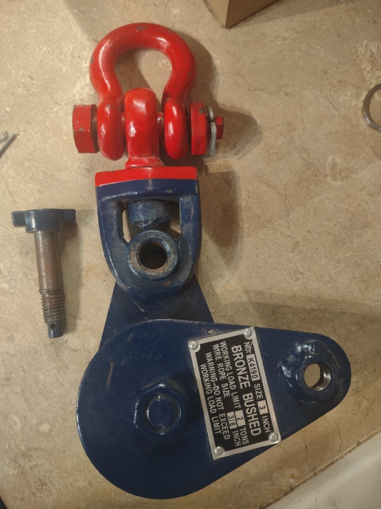 Bronze Bushed 3" 2ton ⅜" Snatch Block Pulley