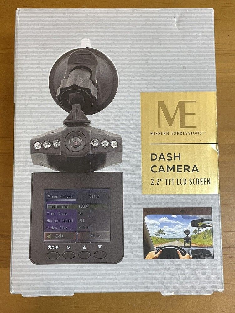 Modern Expressions Dash Camera 2.2” TFT LCD Screen New Open Box