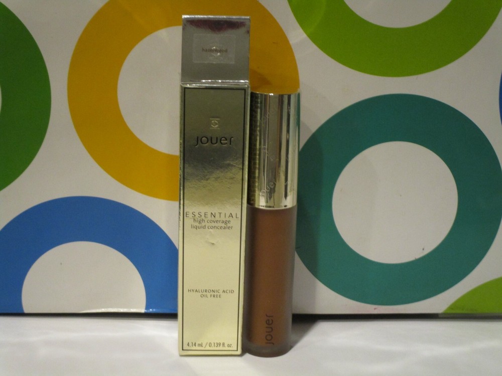 JOUER ~ ESSENTIAL HIGH COVERAGE LIQUID CONCEALER ~ HAZELWOOD ~ 0.139 OZ BOXED