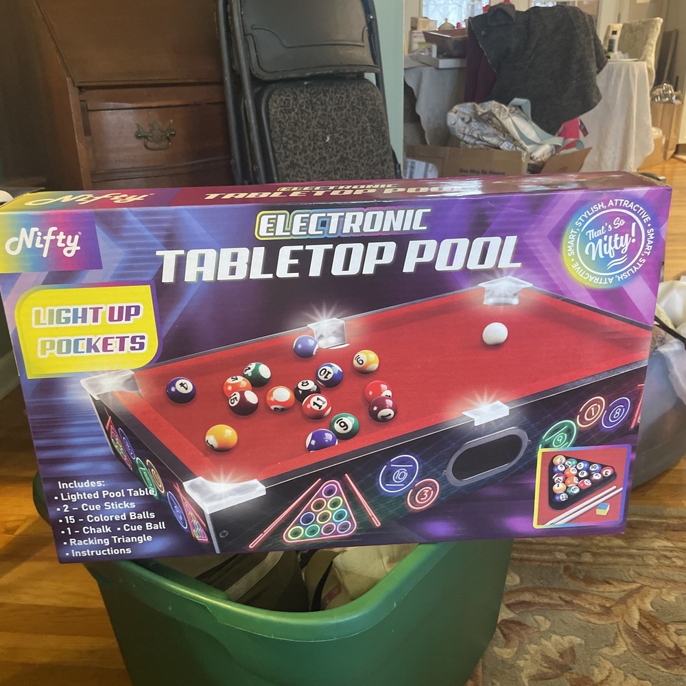 Nifty LED Tabletop Pool Table.