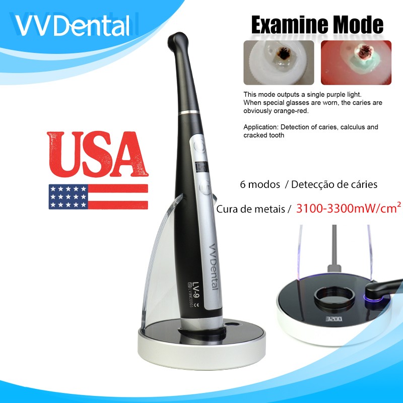 3200mW/cm² Dental LED Curing Light-Instant 1-Second Polymerization, 6 Modes