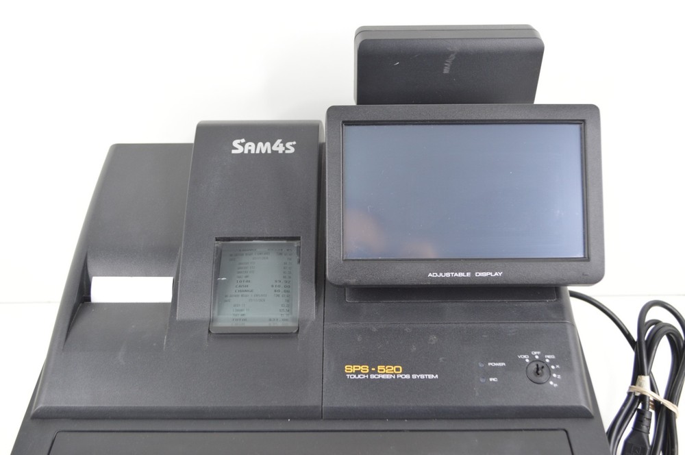 Sam4s SPS-520 POS Cash Register w/ Drawer & Function Keys TESTED Factory Reset