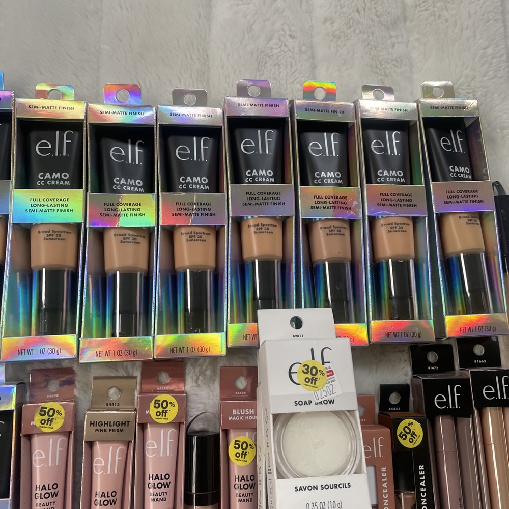 42 Pc Elf Mixed Wholesale Bulk Makeup Lot - Assorted Full Size w Duplicates
