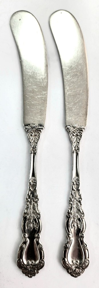 Gorham Imperial Chrysanthemum Butter Spreader Pair 5-3/8"