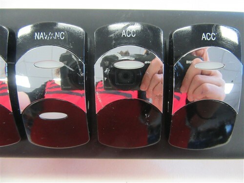 ILLUMINATED ROCKER SWITCH PANEL 10" X 2 3/4" BLACK PLASTIC MARINE BOAT