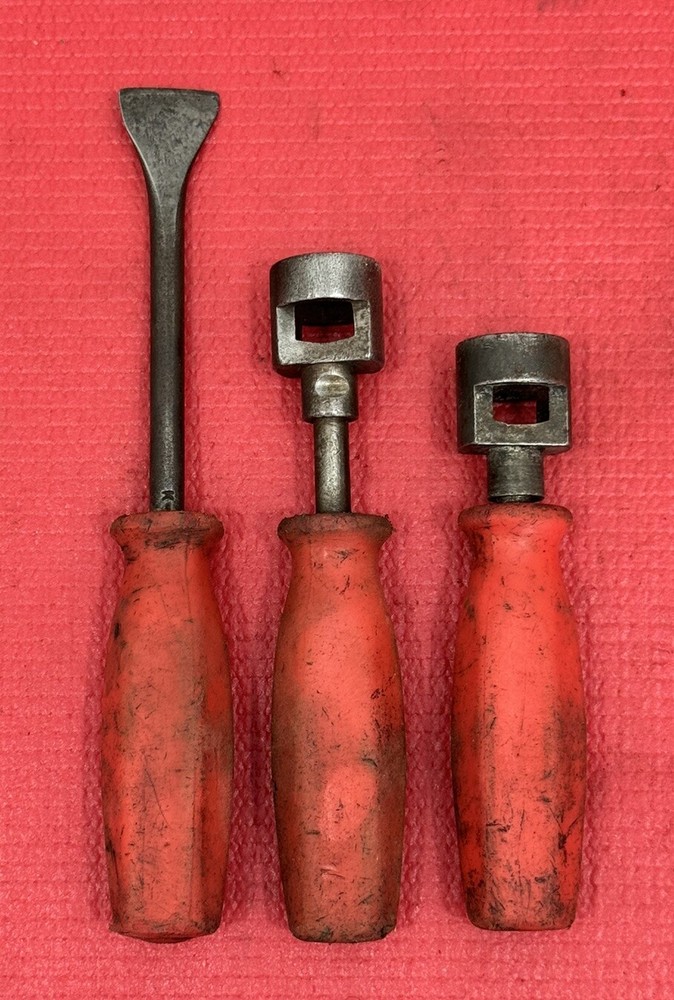 Vintage K-D Tools 3 PC, 2 Brake Shoe Retaining Spring Tools & Gasket Scraper