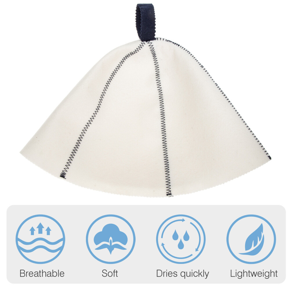 2PCS Felt Sauna Hat Thicken Felt Hat Comfortable Sauna Hat Bathing Hat
