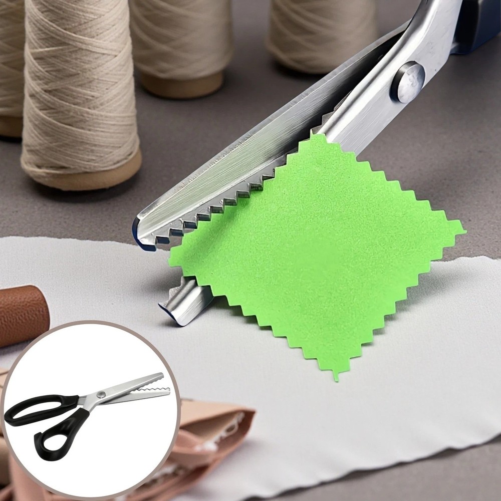 Pinking Shears for Fabric Cutting, 9 Inch Zig Zag Scissors, Professional Sewi