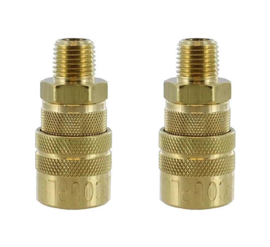 ***2 PACK****  Milton 716 1/4" NPT Male "M" Style Coupler-2 Pack MNPT
