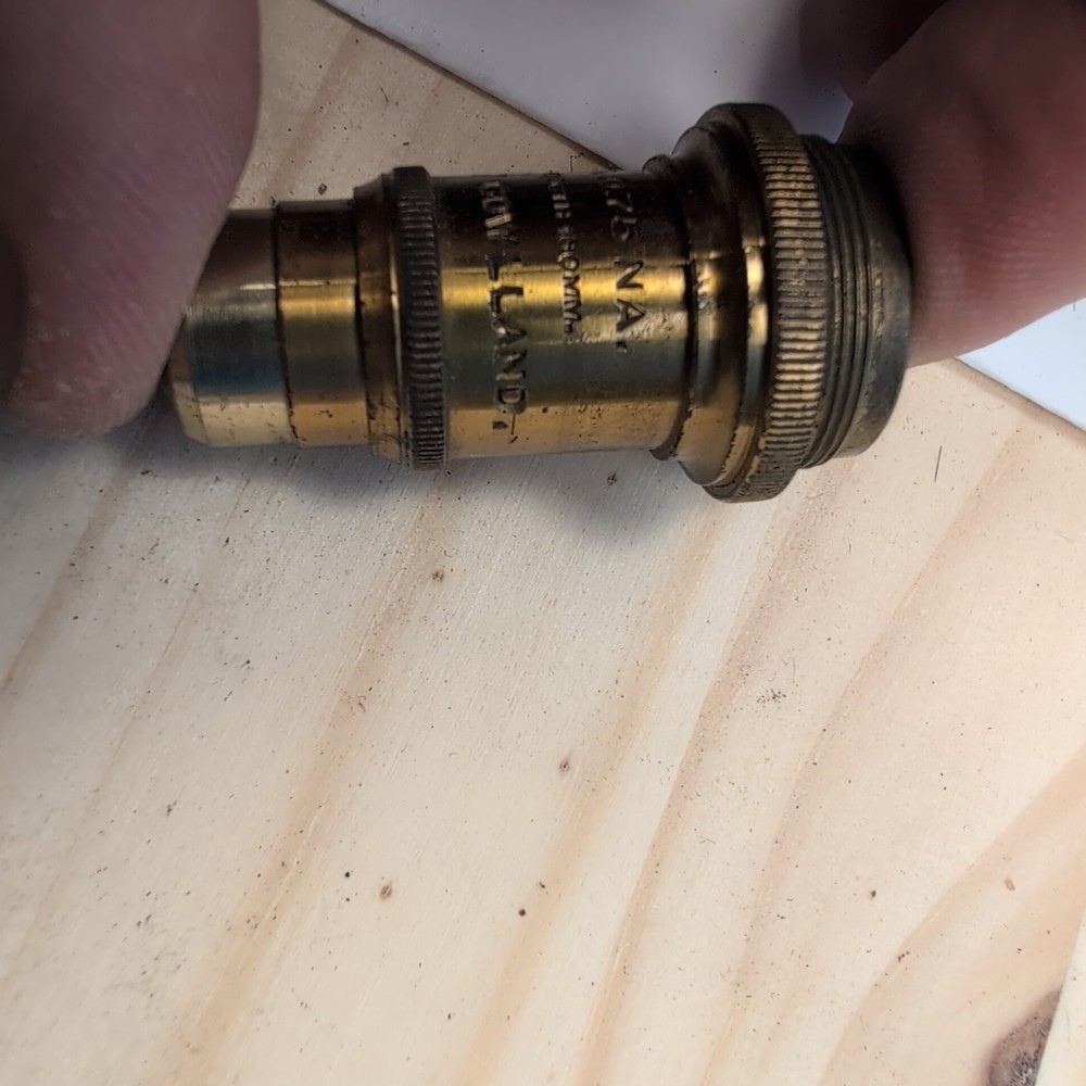 Antique Nachet Paris Large-Field Compound Microscope c1900 Mechanical Brass