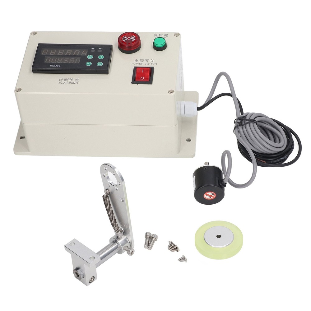 Digital Yard Meter Counter With Spring Bracket 6 Digit Roller Cable Wheel New