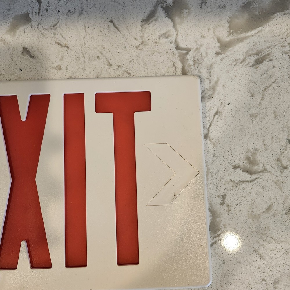 Red White Exit Sign