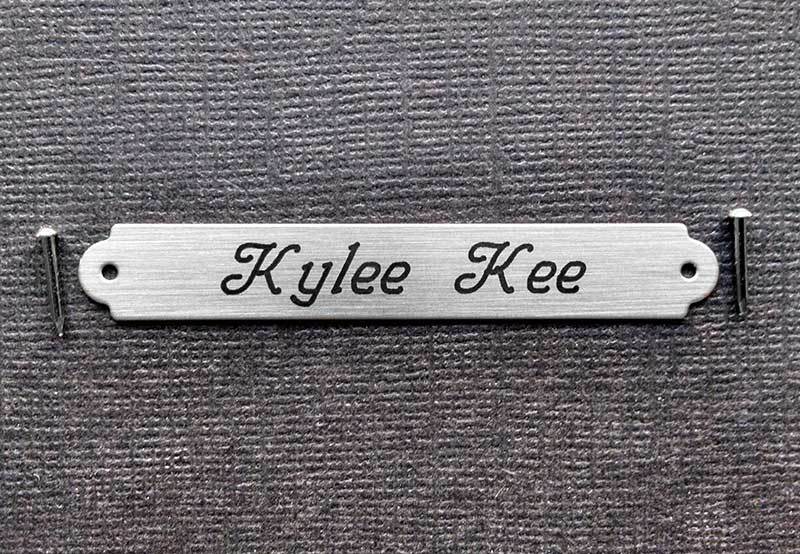 SADDLE PLATE 2 1/2" x 3/8" Custom Engraved Solid Nickel Silver Bridle or Brow