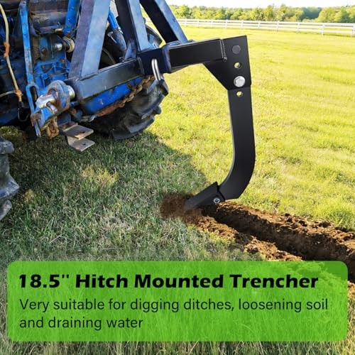 Mounted Trencher 3 Point Hitch Fit for ATV/UTV Tractor with 2pcs Replaceable