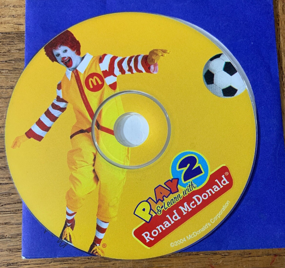 Play And Learn 2 With Ronald McDonald PC CD Rom Game