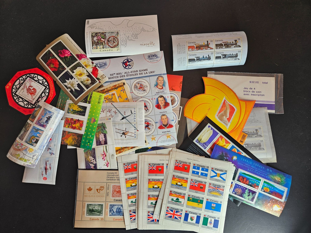 Canada stamp lot mint 100$ in face value