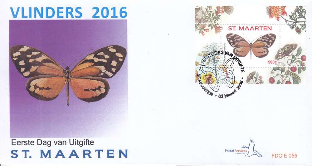 Sint Maarten Issue FDC 2016 (55) Butterflies