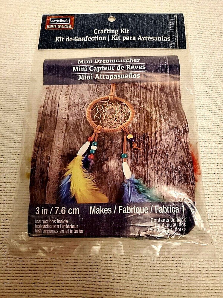 ArtMinds Leather Crafting Kit Mini Dreamcatcher 3"