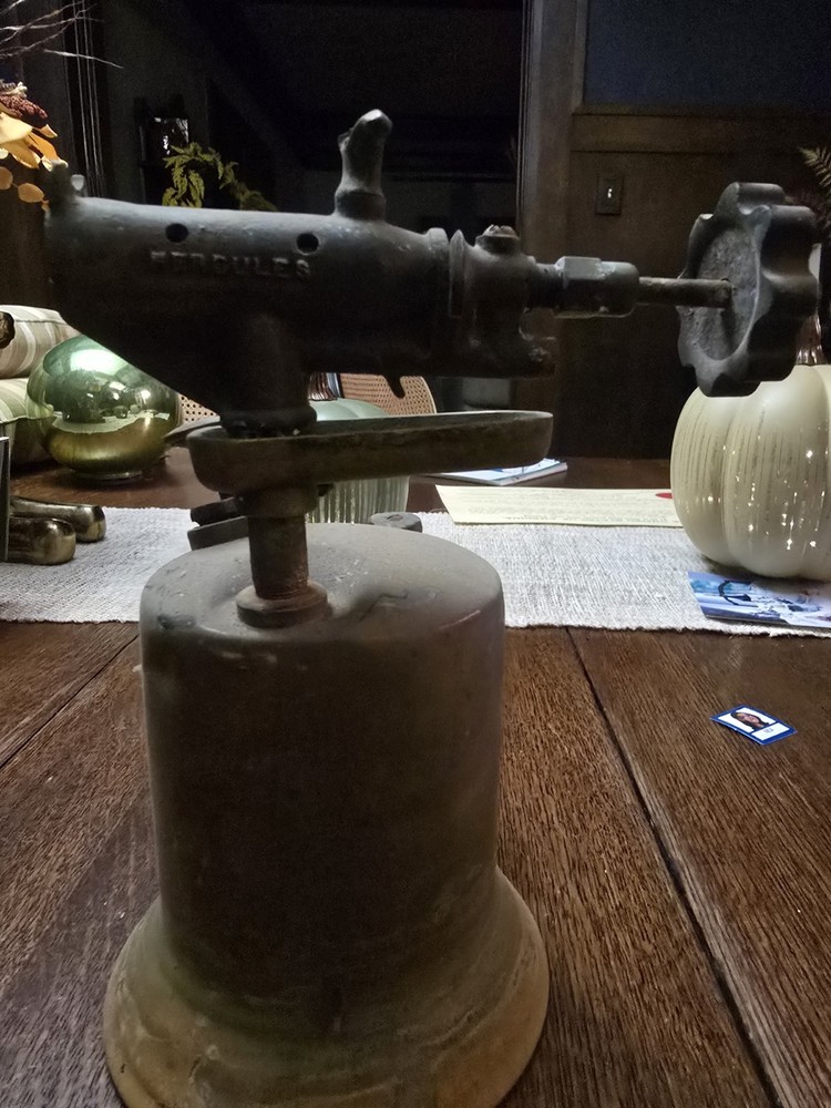 Antique empty Brass Hercules Torch