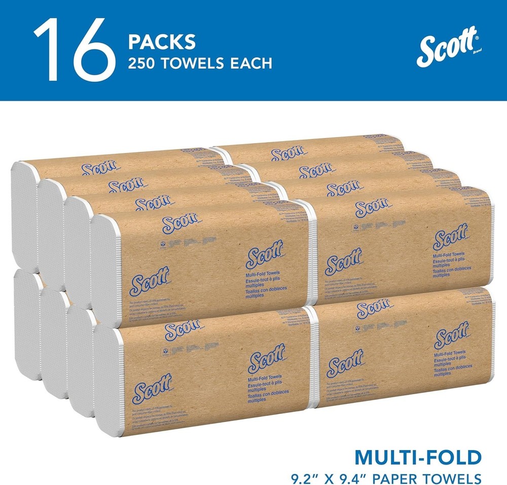 Scott Professional Universal Multifold Paper Towels, Bulk 01840, Absorbency P...