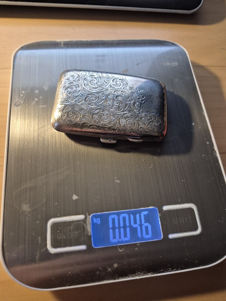 Antique silver cigarette case
