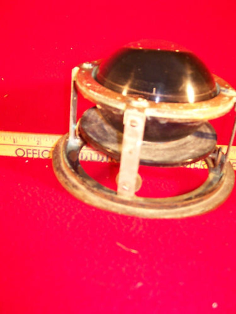 Vintage Maritime Solid Brass Boat Wet Compass