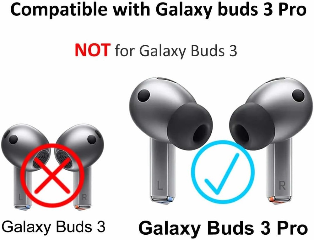 Galaxy Buds 3 Pro Anti-Slip Kit Replacement Ear Hooks Sport Tips black