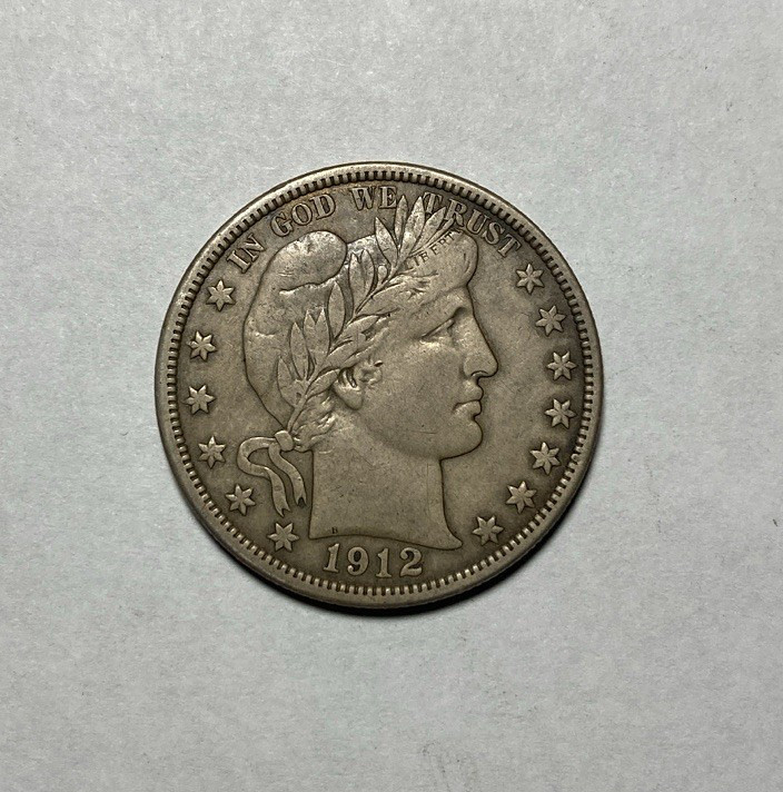 1912 Barber Half Dollar Choice Original VF+