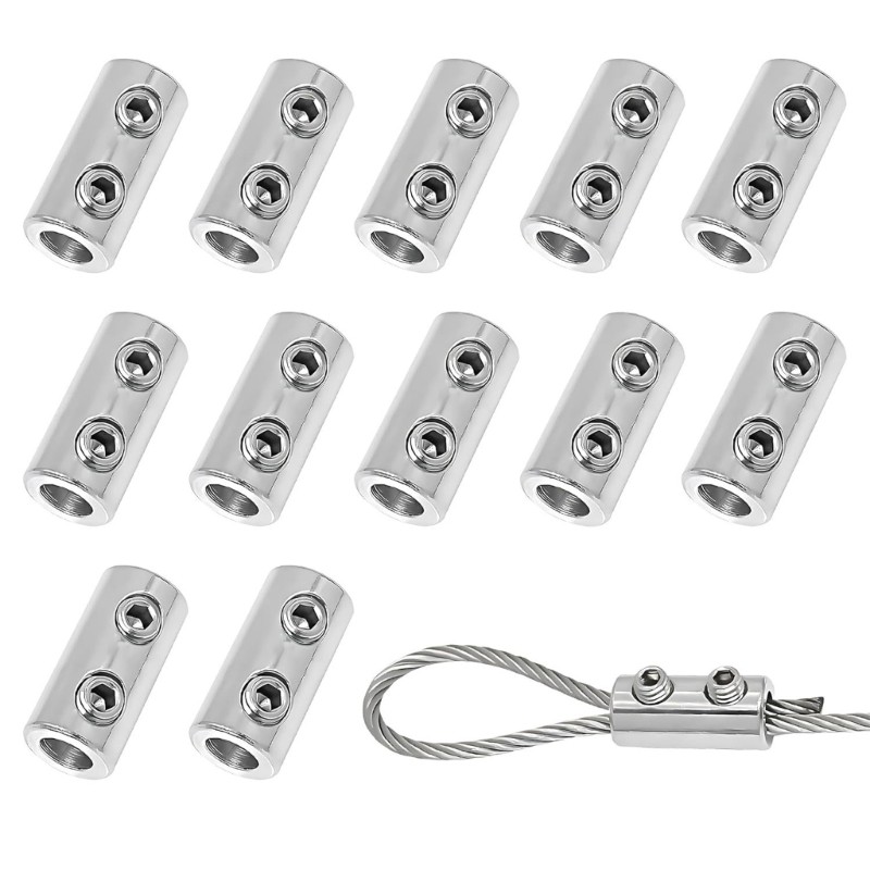 12Pcs Wire Rope Clamps Adjustable Screws Fastener Hardware Slings Tools Enduring