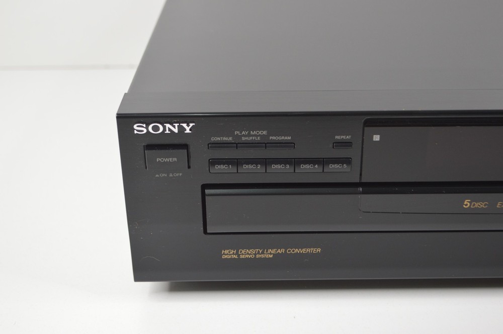 Sony CDP-C345 5-Disc Changer Carousel CD Player Linear Converter TESTED WORKS!