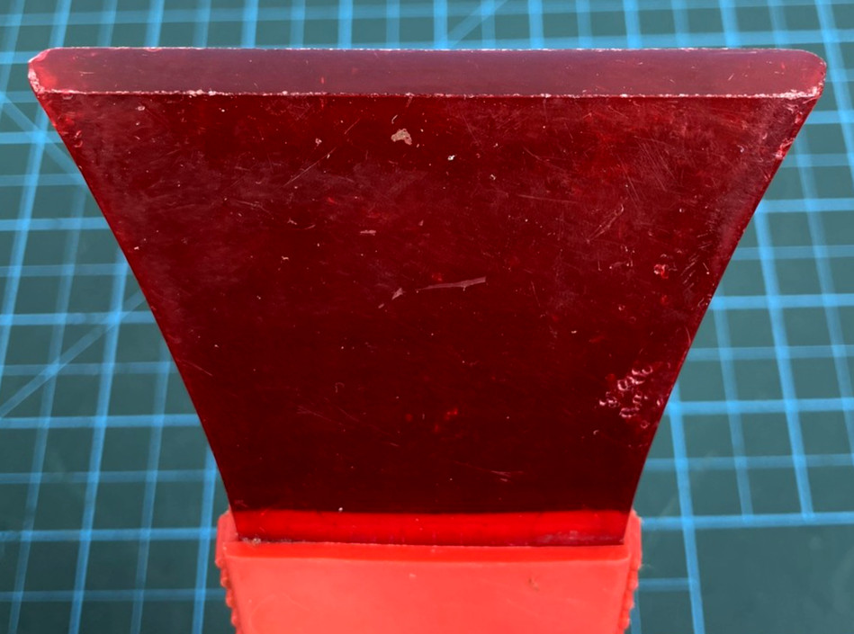 Vintage Red Ice Scraper Multipurpose Tool Car Windshield Windows Cleaning