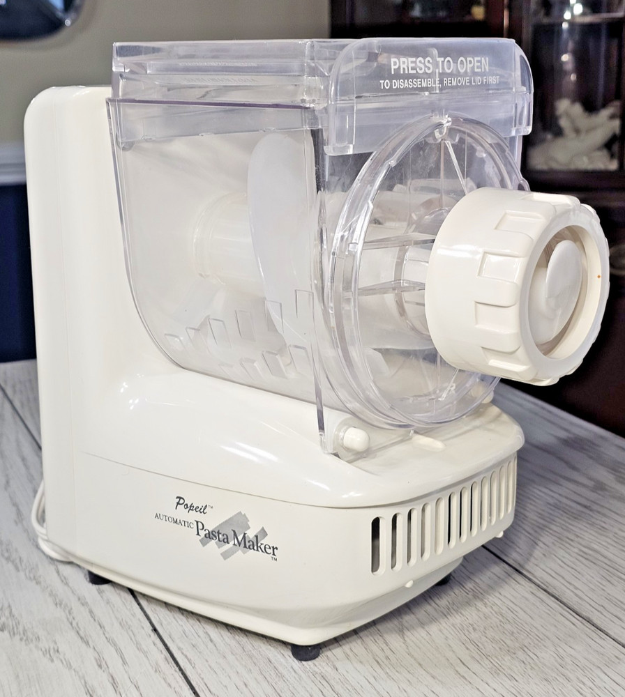 Popeil's P400 Automatic Pasta Maker Machine Multiple Attachments - Tested WORKS