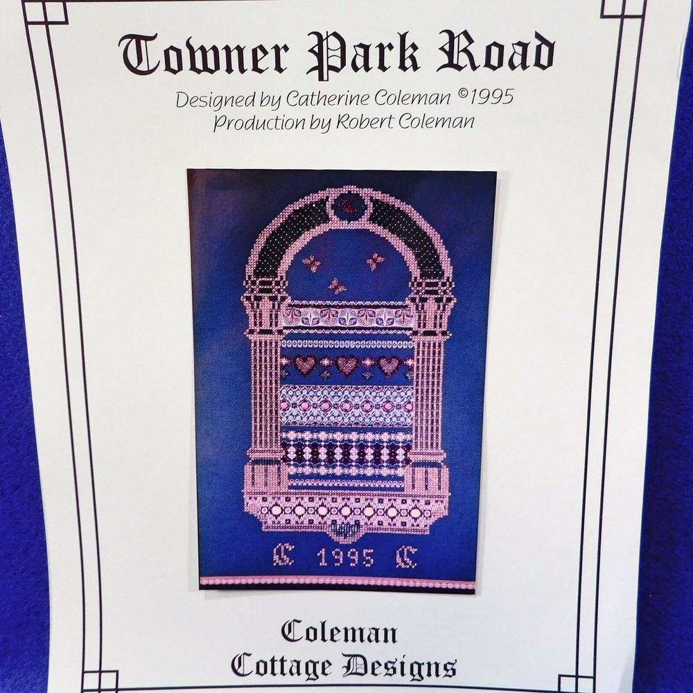 Towner Park Wood Panel Wall Hanging Stitch Guide Needlepoint Pattern Coleman