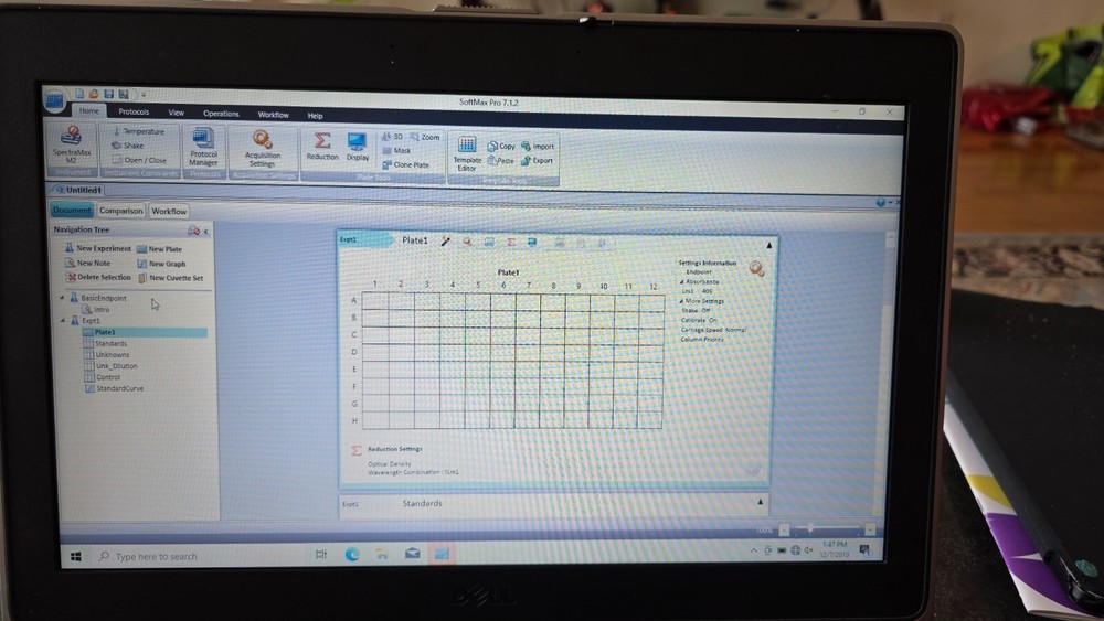 Molecular Devices Microplate readers SoftMax Pro 7.1.2 software Laptop