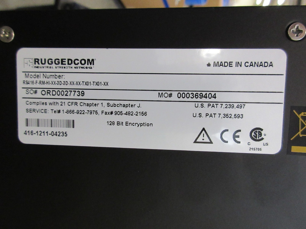 Ruggedcom RS416 Utility Grade Serial Device