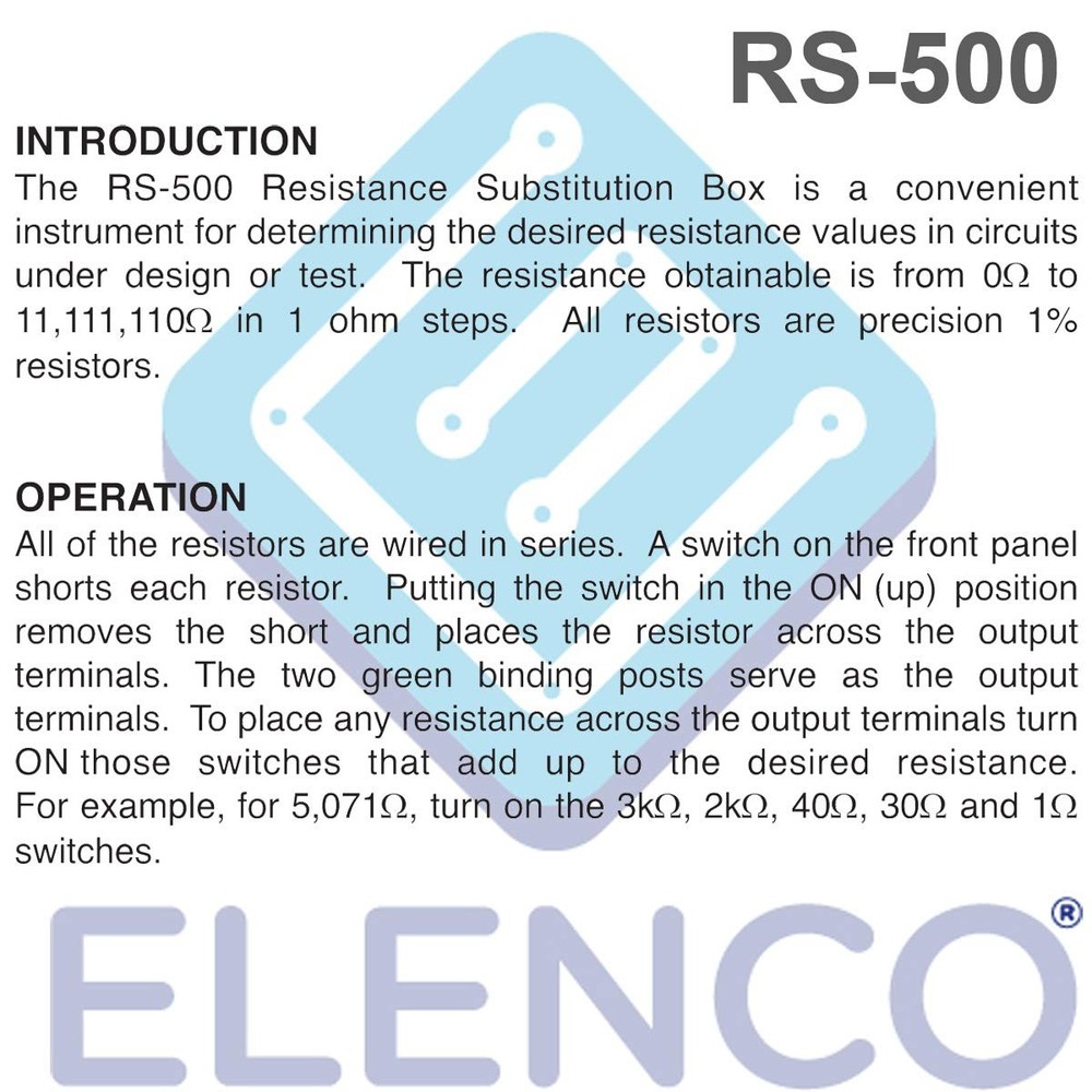 Resistance Substitution Box | 1Ω to 11MΩ Range | 1 Precision for Testing