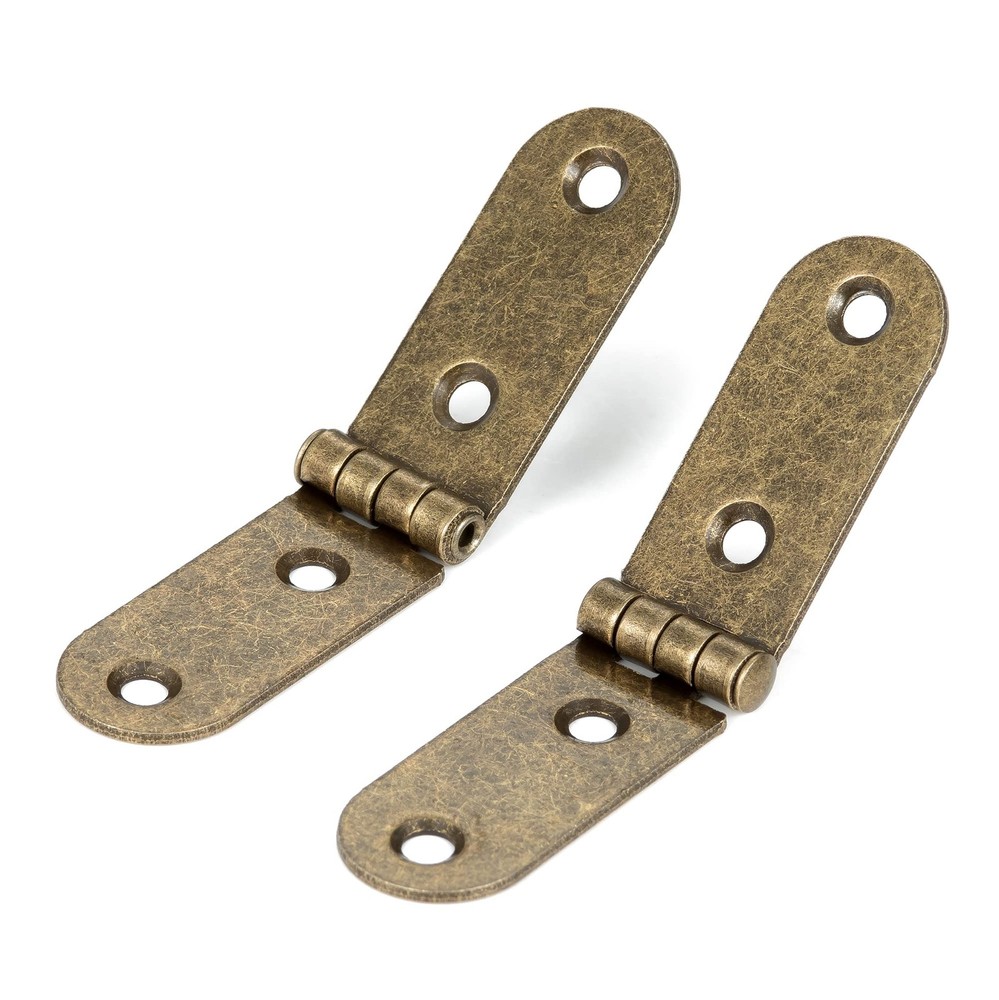 YCSJ 20 Pieces Antique Bronze Brass Mini Hinges Hardware for