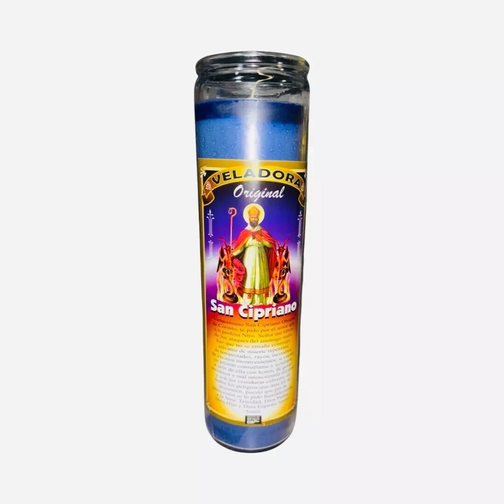 2PACK- SAN CIPRIANO VELADORA Curada - Saint Cyprian Fixed Candle