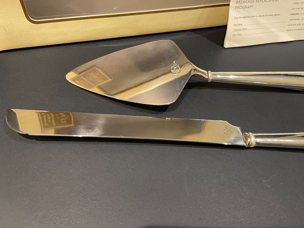 Lenox Forevermore 2-Piece Dessert Set / Wedding Cake Knife & Server Set