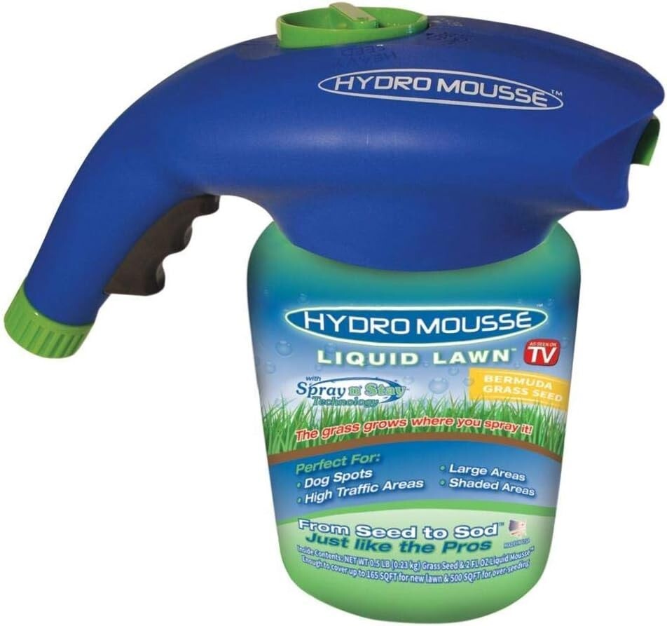 Liquid Lawn Kit - Grass Seed Blend - Covers 500 Sqft - Easy Hose Application