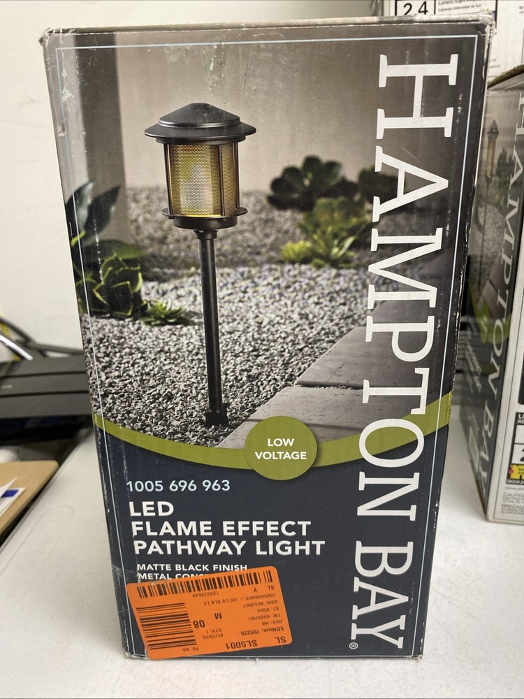 Hampton Bay Ambrose Low Volt 2.4 Lumen LED Path Light w/ Flicker Flame Effect