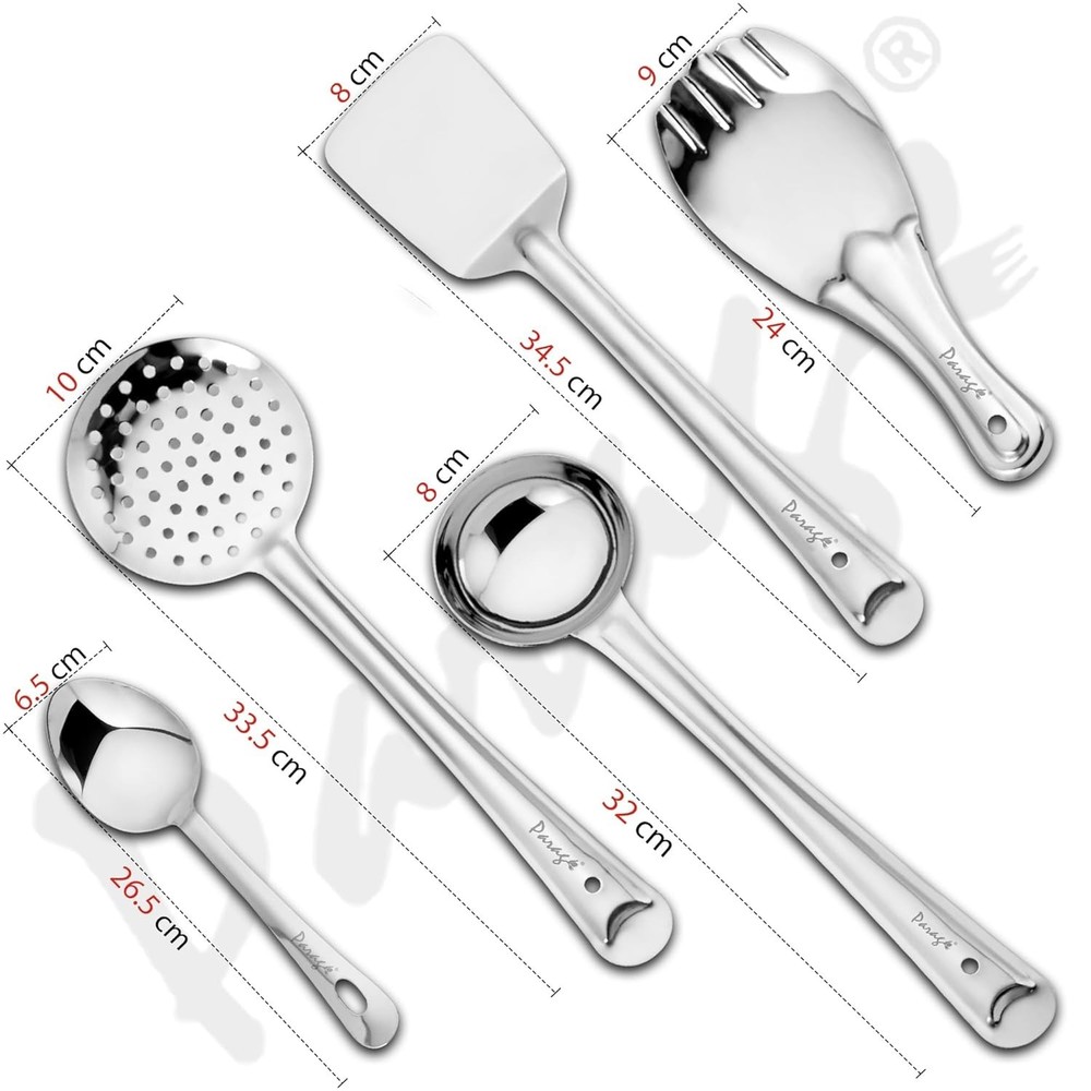 Parage 5 Pieces Stainless Steel Kitchen Tools Set for Kitchen