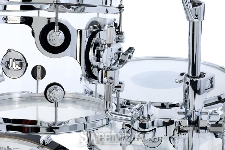 DW Design Series Clear Acrylic 4-Piece Drum Shell Pack