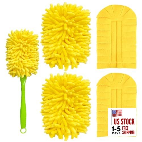 4Pack Reusable Duster Compatible with Swiffer (Handle is Not 4pack Yellow