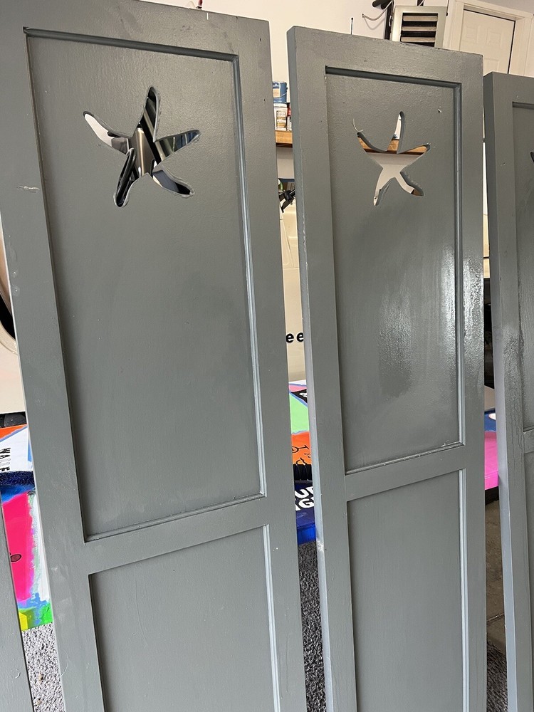 Wooden window shutters, Custom Star Fish Design