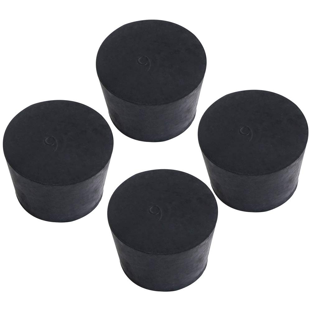 4-Pack Same Size Large Solid Rubber Stoppers - Size #9-45mm 1.77in x 37mm 1.4...