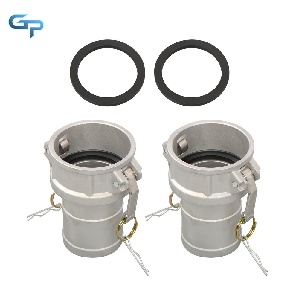 Heavy Duty Type C Camlock 3in - Multi-Serrated Hose Tail Pair w/ Handle