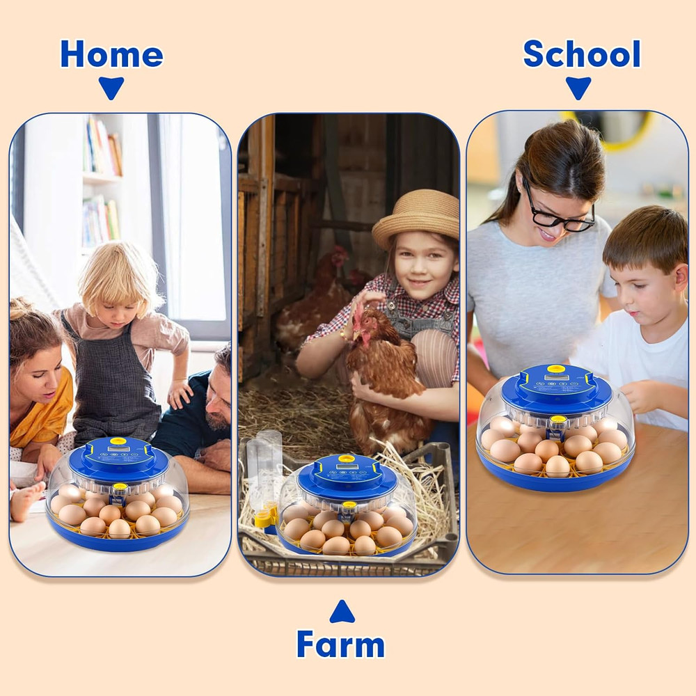 18 Egg Incubator Automatic Egg Turner Temperature & Humidity Control, Incubators