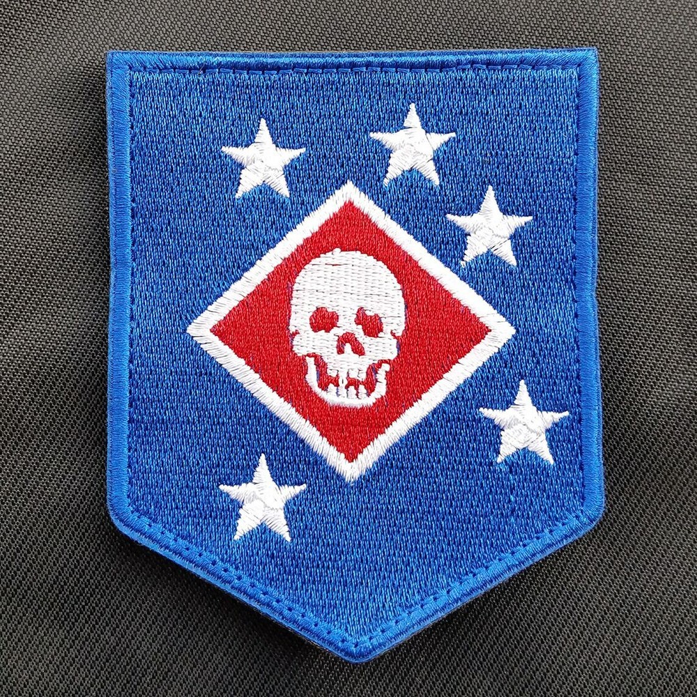 Marine Raiders Infrared Special Operations-MARSOC,USMC,SOF Hook Loop Patch Blue
